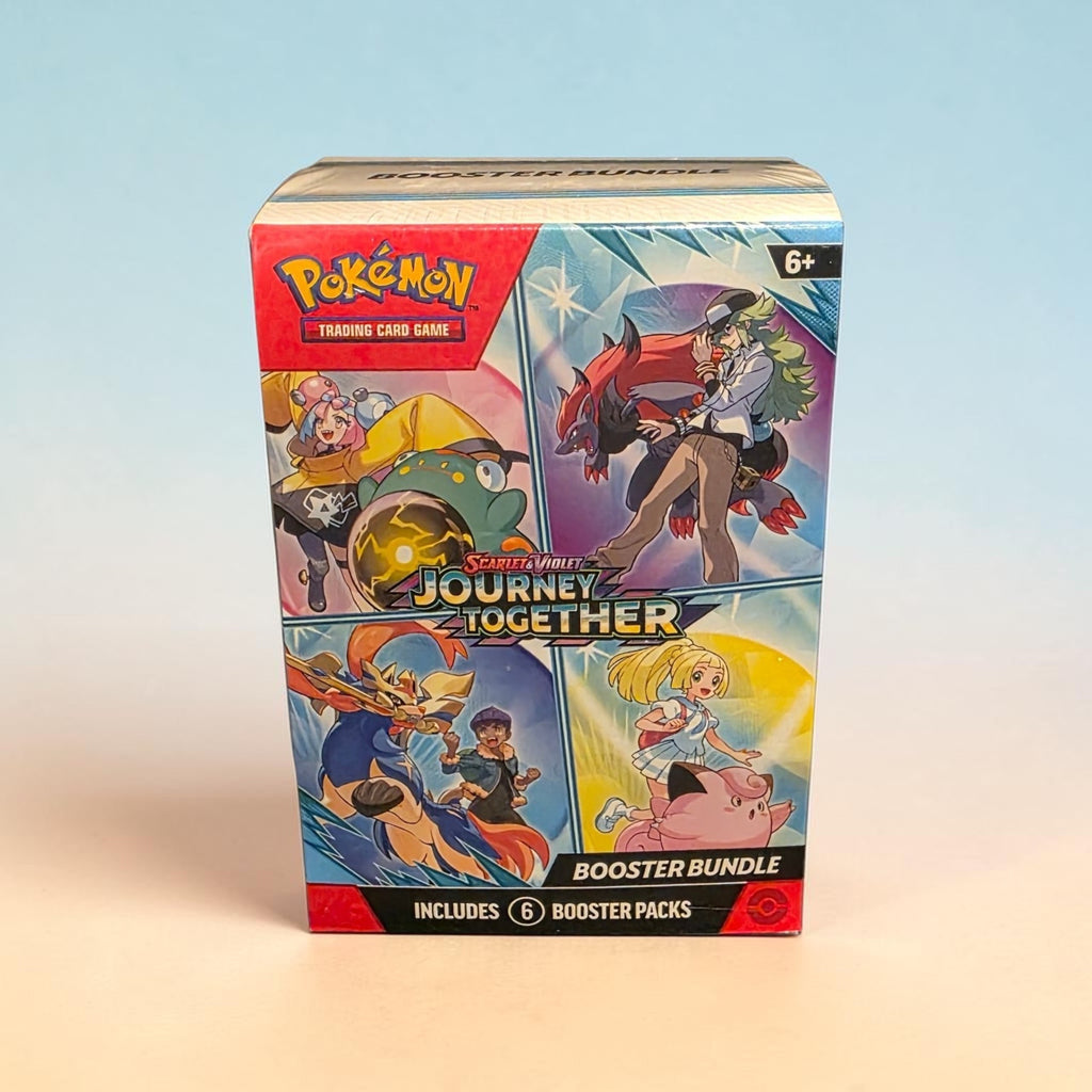 Hidden Moon Trading Co. Pokemon Scarlet and Violet Journey Together booster bundle box with six card packs