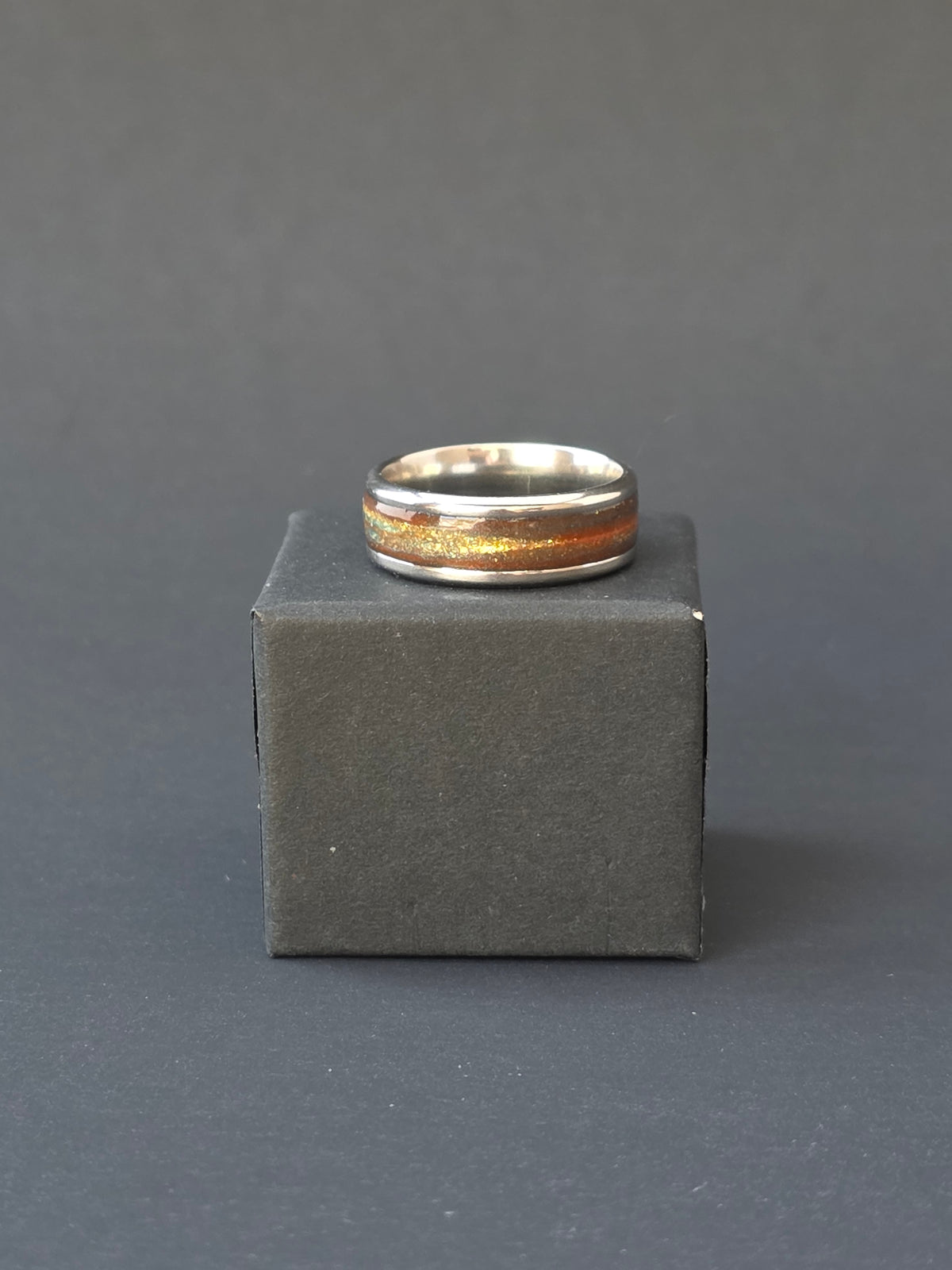 Emberflare Ring – Burnt Orange & Gold Charizard-Inspired Ring