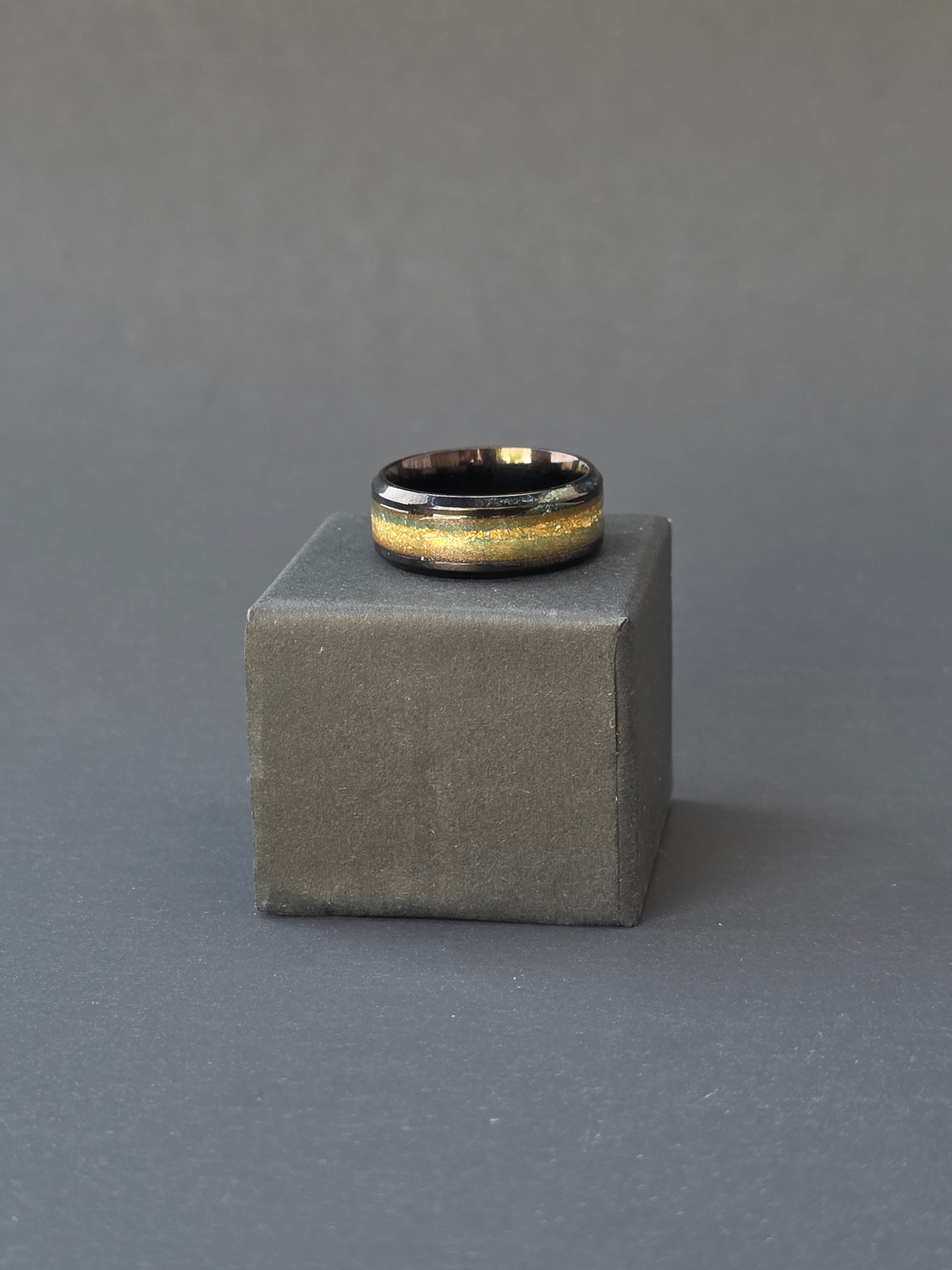 Aura Strike Ring – Gold & Black Lucario-Inspired Ring