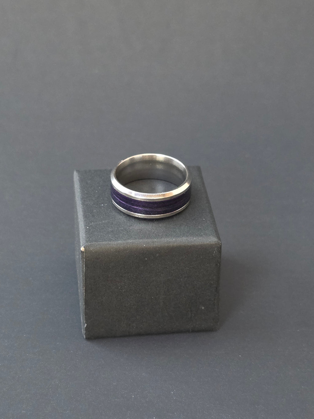 Cosmic Drift Ring – Deep Purple & Silver Cosmog-Inspired Ring