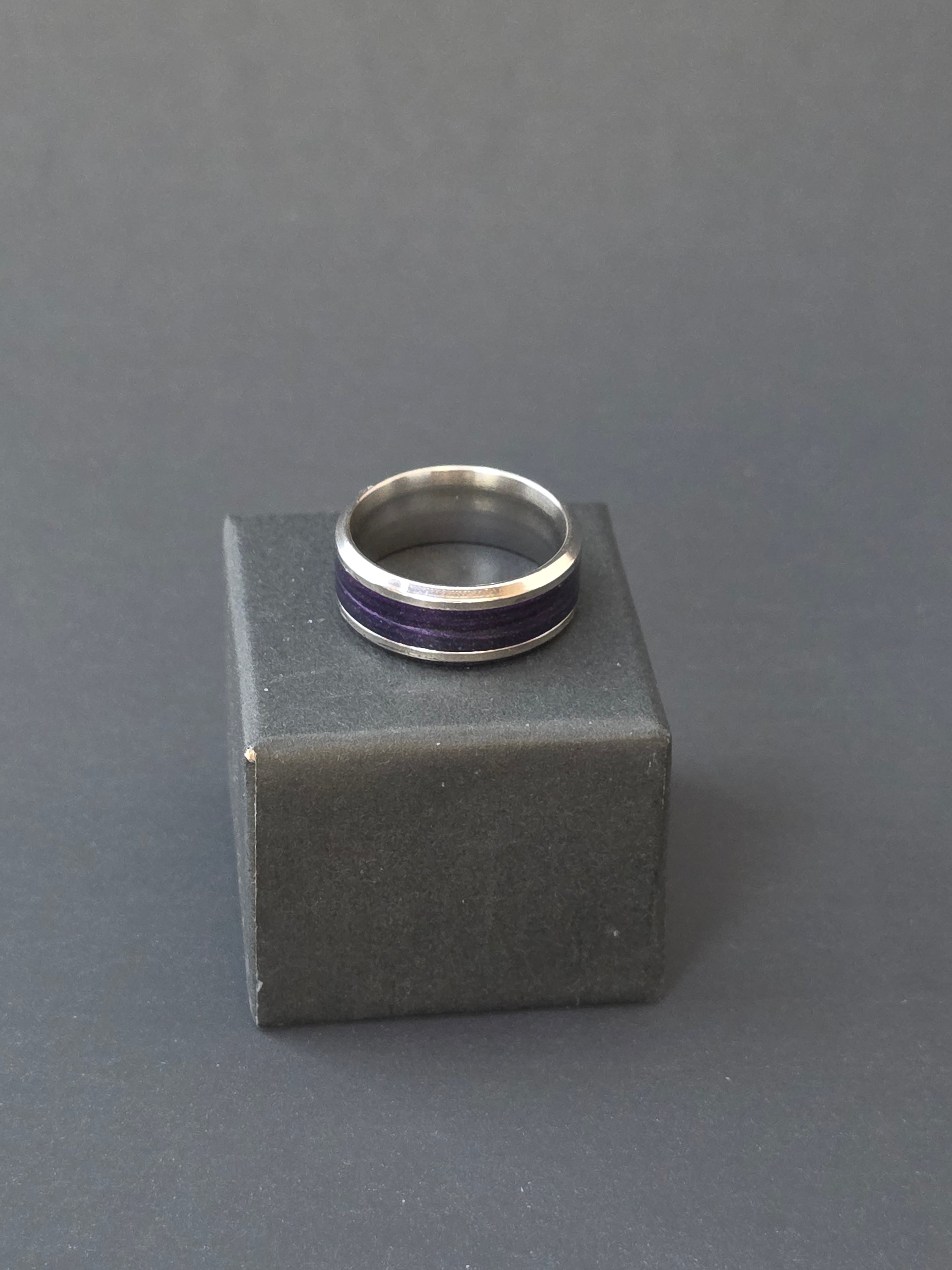 Cosmic Drift Ring – Deep Purple & Silver Cosmog-Inspired Ring