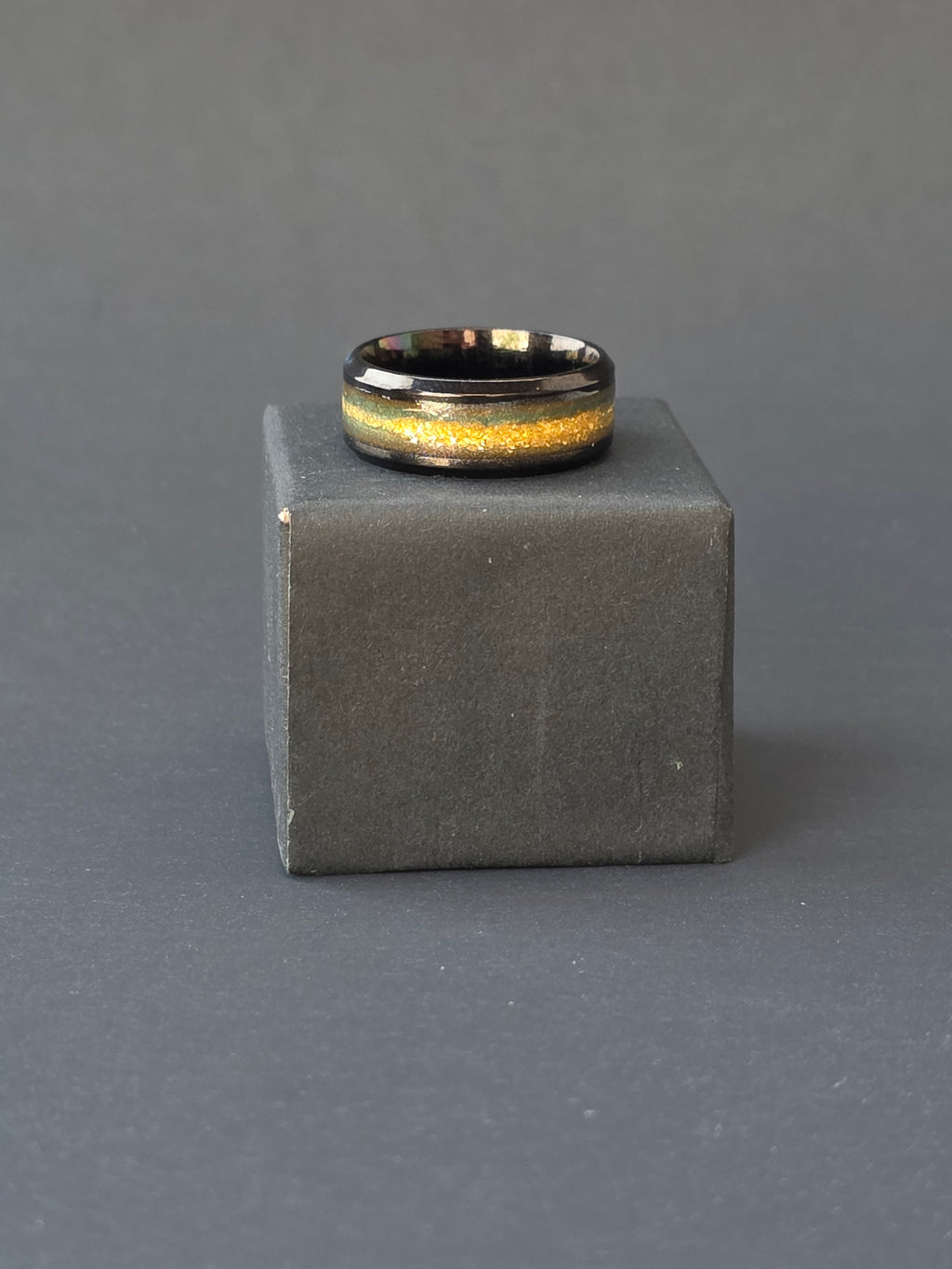 Aura Strike Ring – Gold & Black Lucario-Inspired Ring
