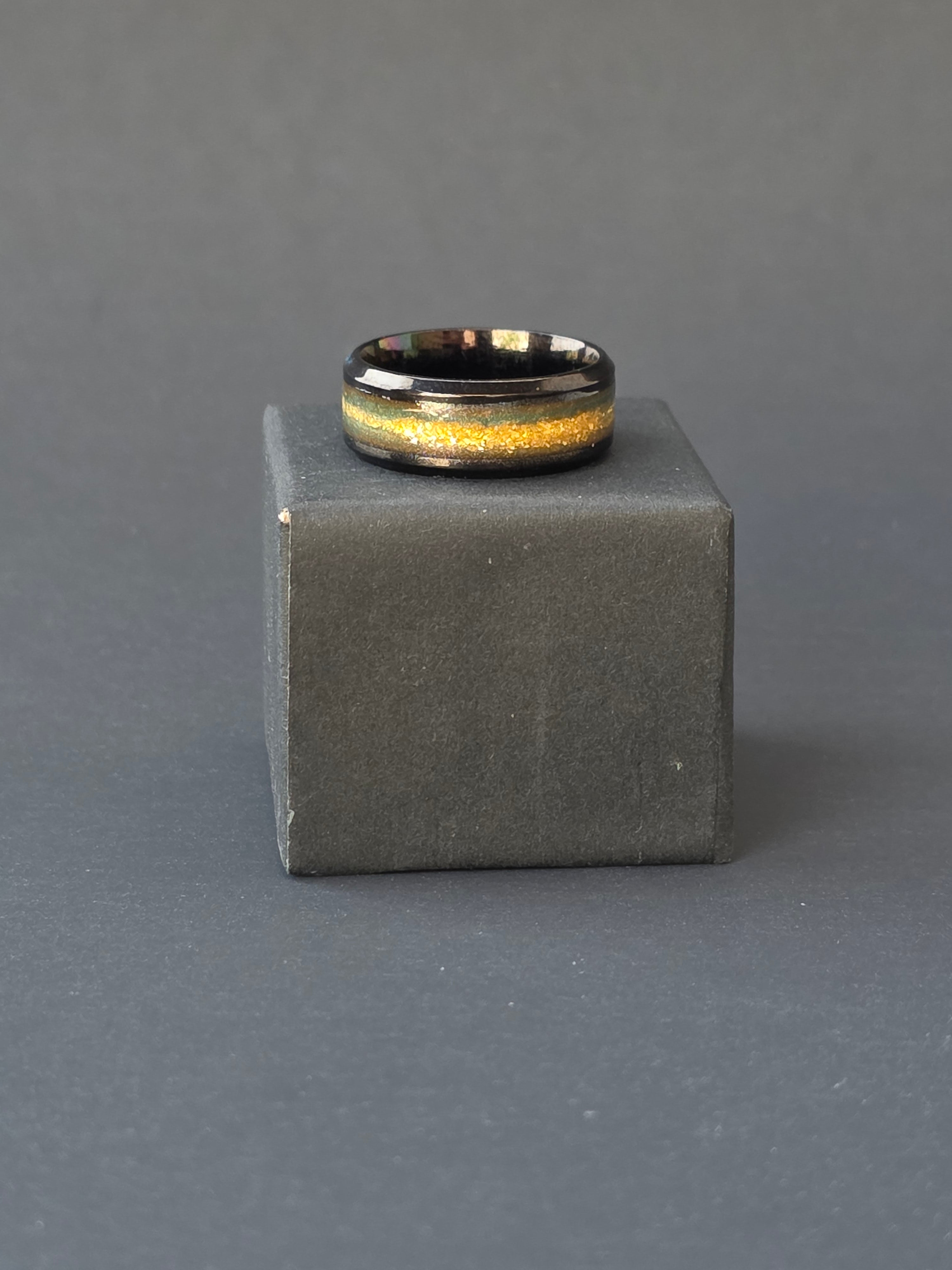 Aura Strike Ring – Gold & Black Lucario-Inspired Ring
