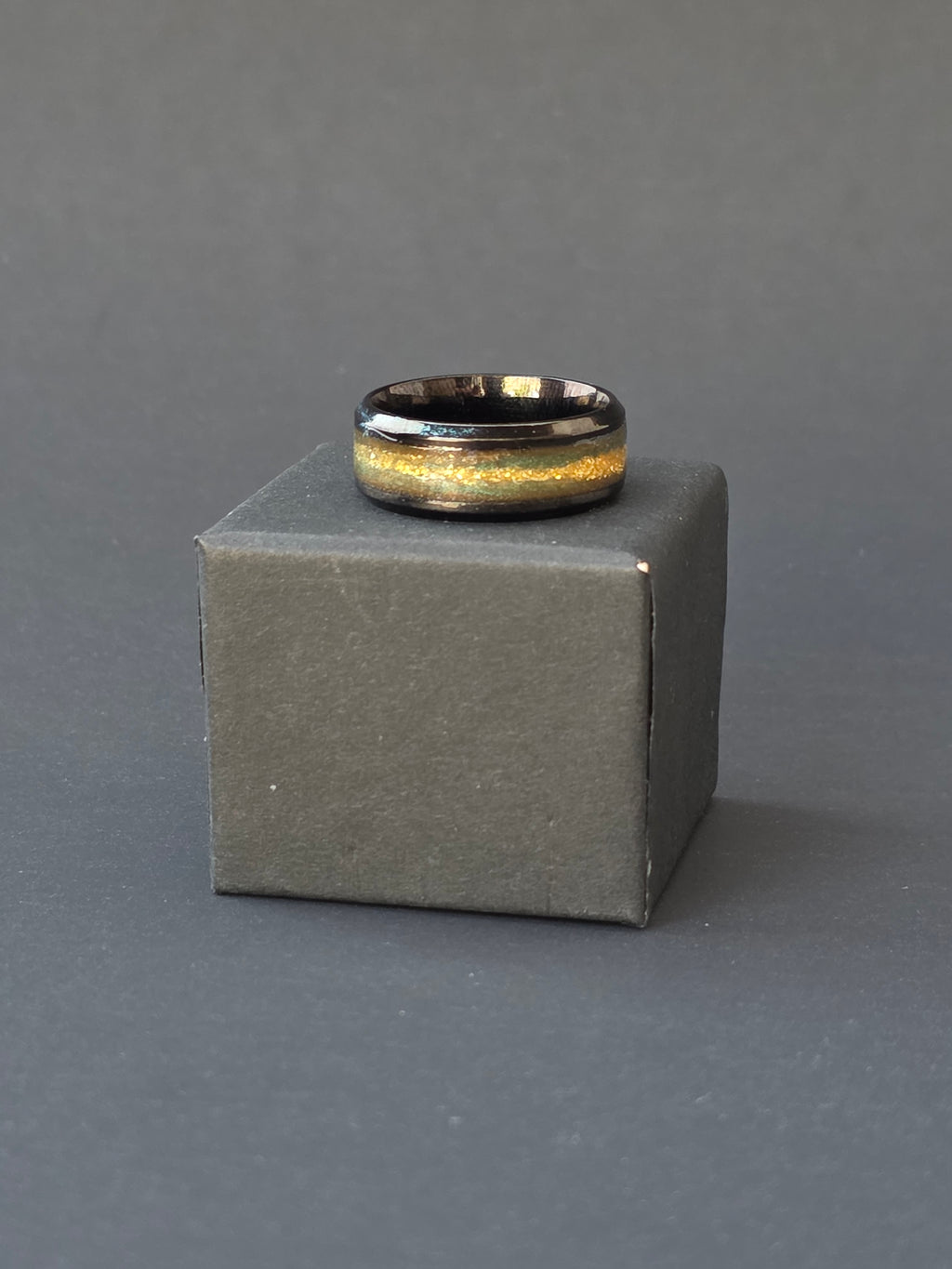 Aura Strike Ring – Gold & Black Lucario-Inspired Ring