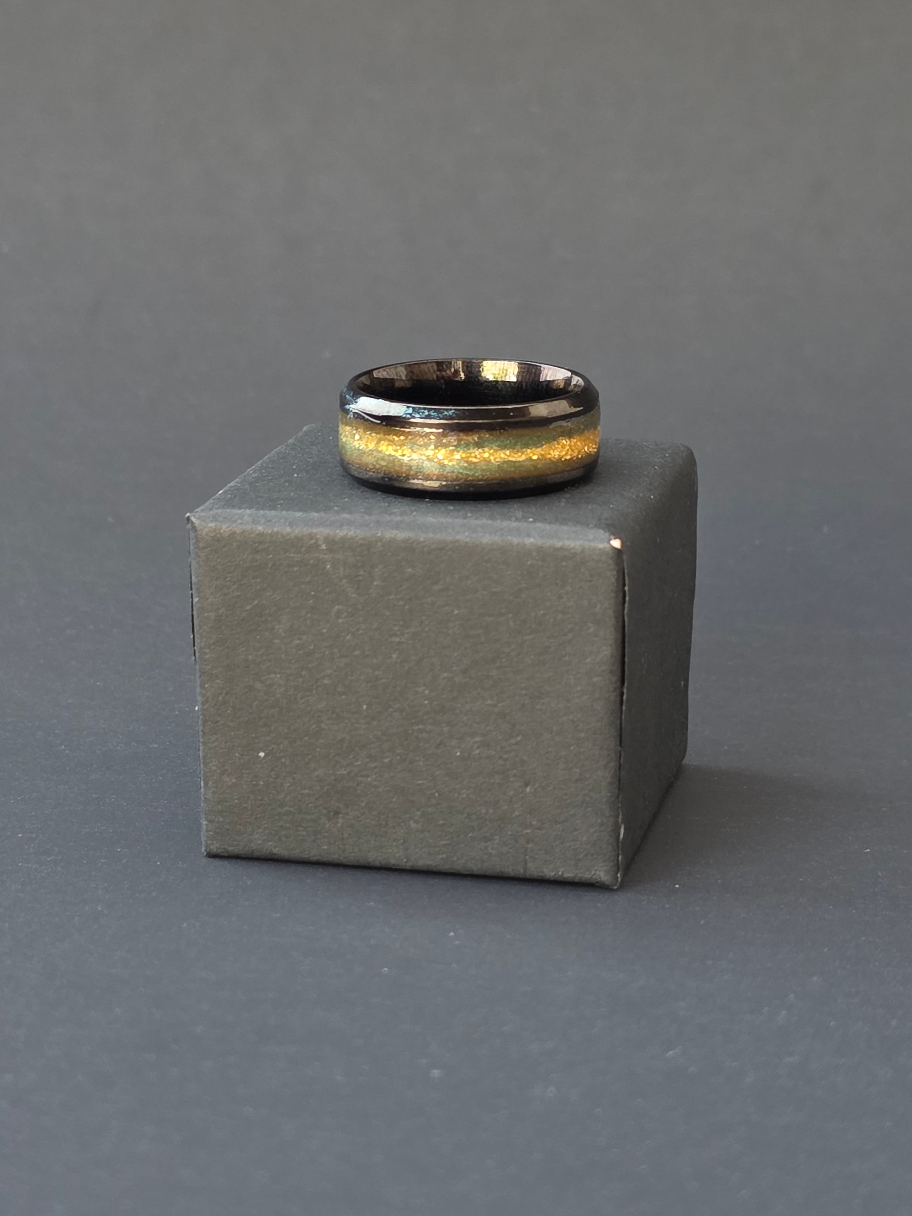 Aura Strike Ring – Gold & Black Lucario-Inspired Ring